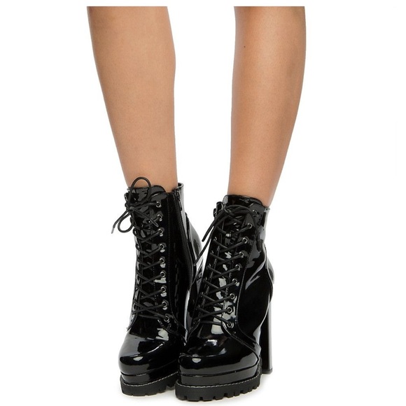 AKIRA Shoes - WOMEN'S MONCLAIR-1A LACE UP COMBAT BOOT